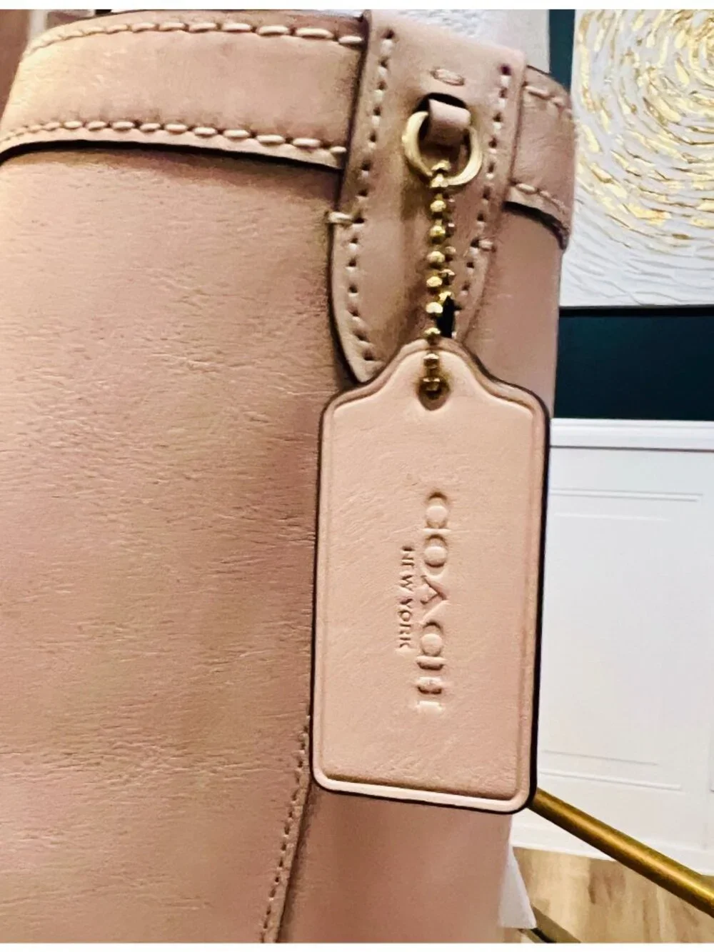 Auth COACH Gramercy Tote Shoulder Bag in Cream